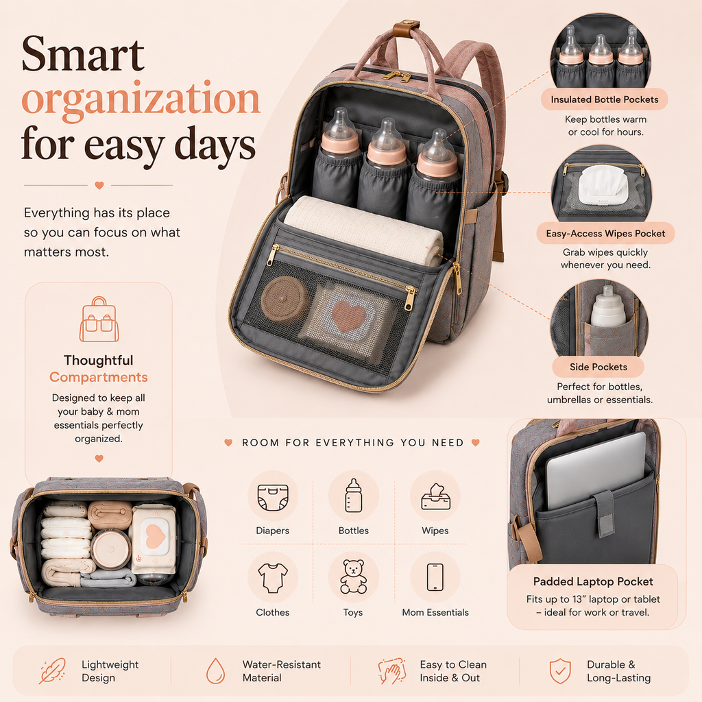 Comfymom™ 3-in-1 Travel Diaper Bag & Bassinet